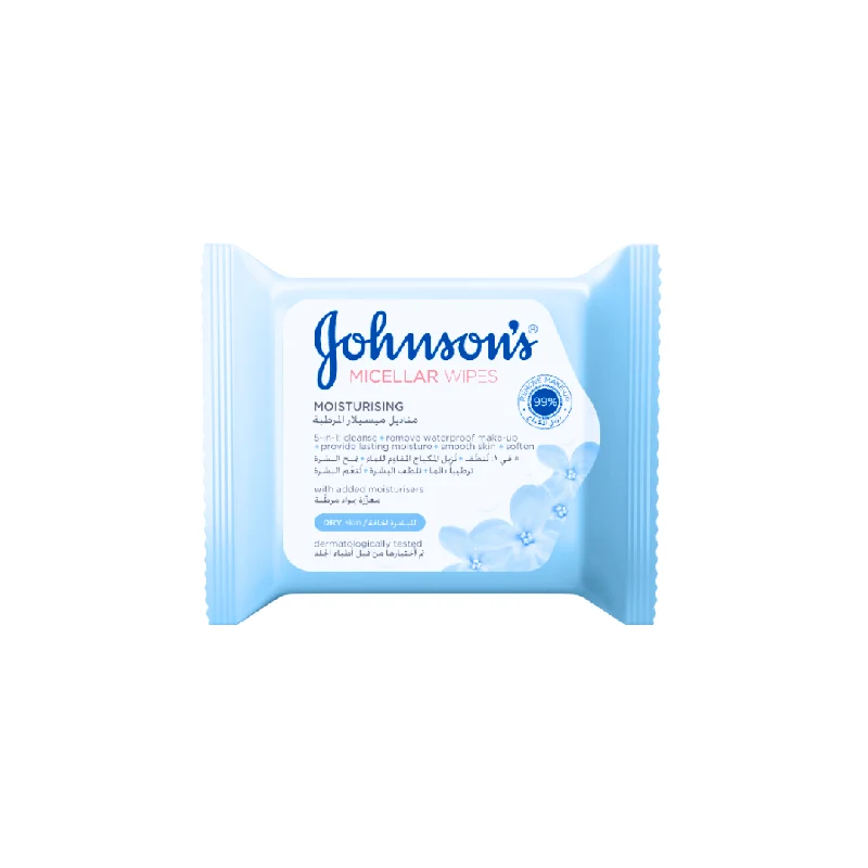 Pet ProductsJ&J Facial Wipes Micellar Moisturizing Dry Skin, 25s