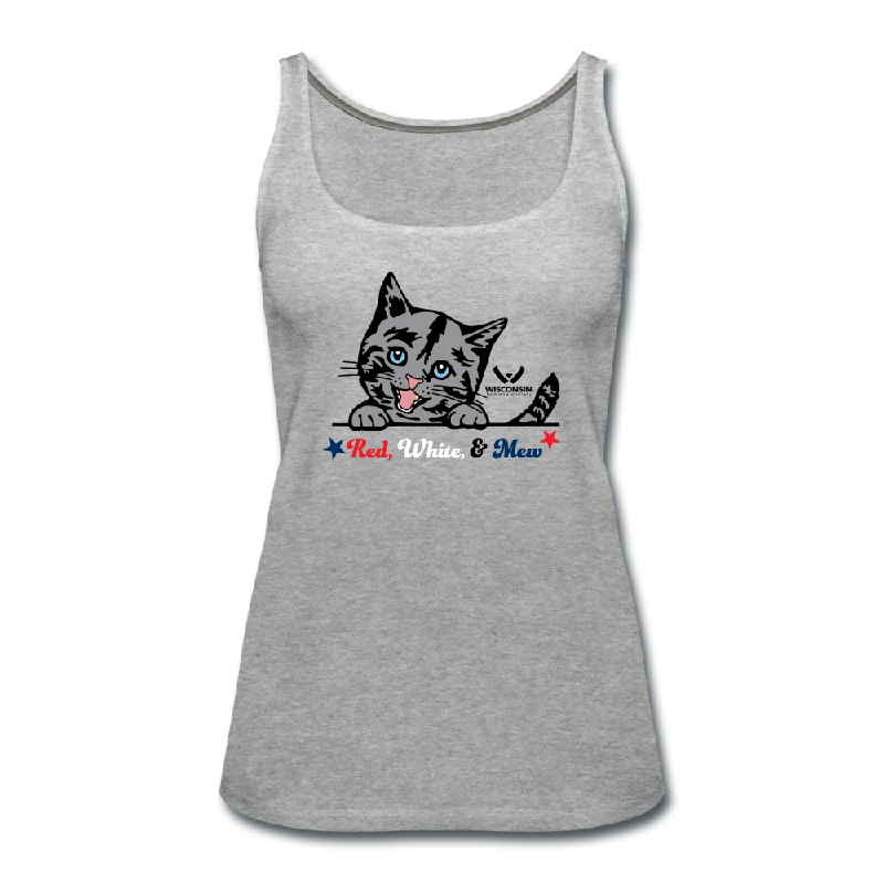 - Pet tear stain cleaning wipesRed White & Mew Contoured Premium Tank Top