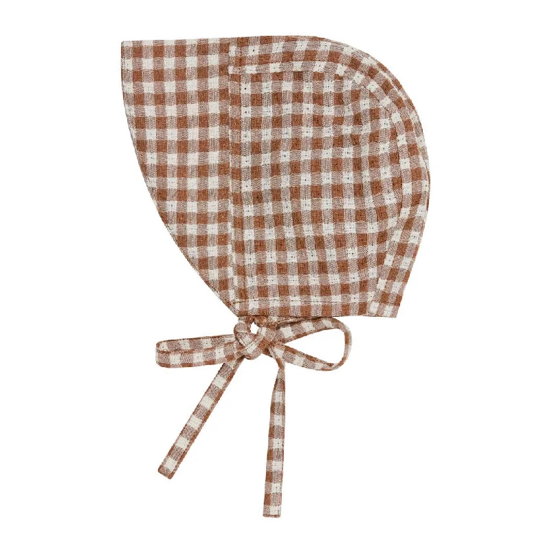 - Rabbit grass rack to prevent waste food boxRylee and Cru Camel Gingham Brimmed Bonnet