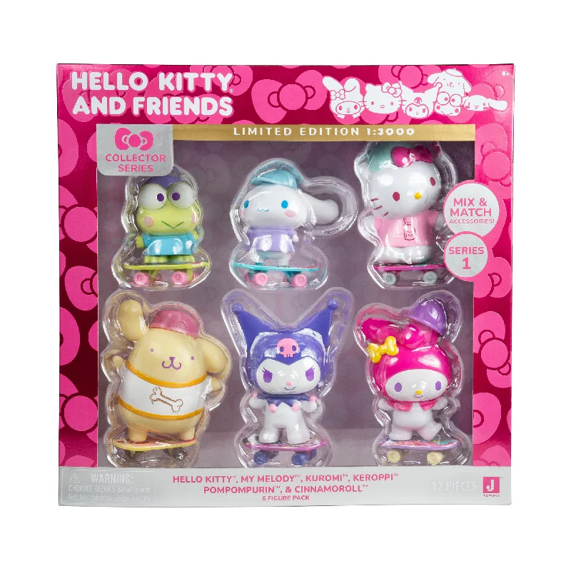 - Air box TSA certified check-inHello Kitty and Friends 4" Ultra-Premier 6-Pc Figure Set