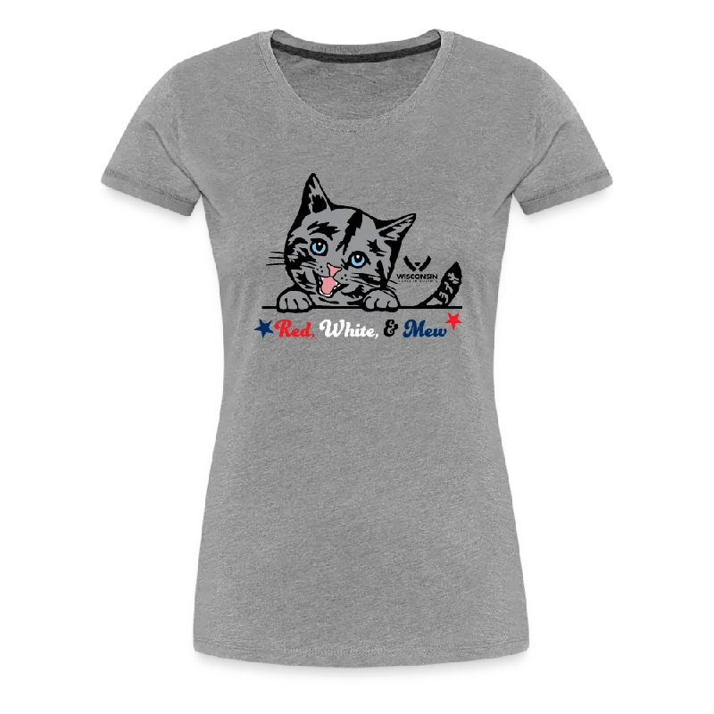 - Pet fence foldable indoorRed White & Mew Contoured Premium T-Shirt