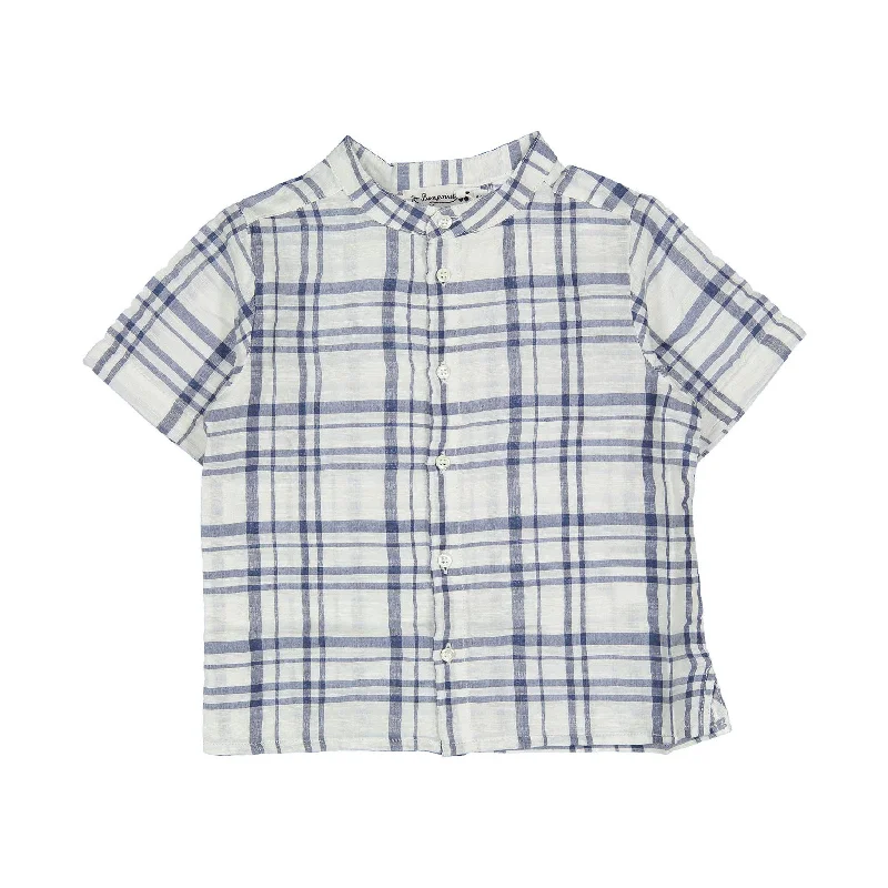 - Foldable and portable cat bagBonpoint Blue Plaid Connor Shirt