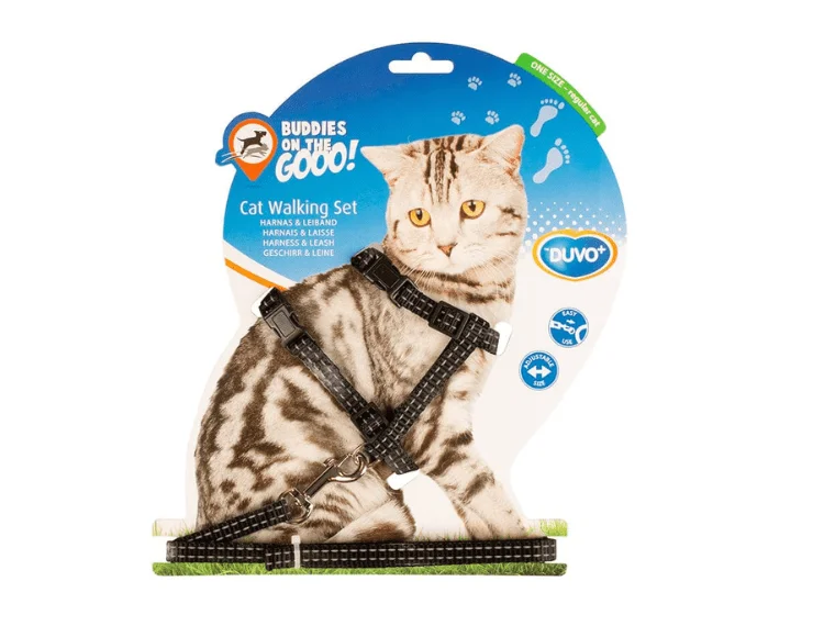 - Postoperative pet anti-licking Elizabethan collarCAT WALKING SET REFLECTIVE UNI 20-35cm / 10mm - 125cm black