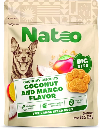 - Dog anti-slip matNatoo Big Bite Crunchy Biscuits Coconut & Mango 8 oz