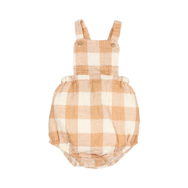 - Cat hair ball removal and hair removal creamBuho Caramel Baby Gingham Romper