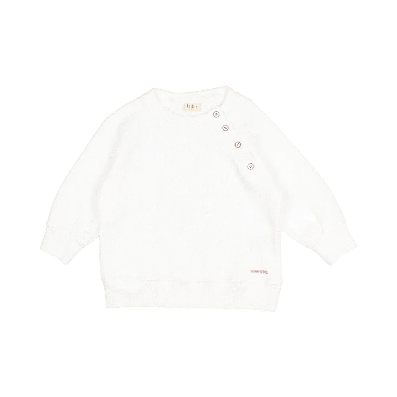 ---Buho White Rib Cordele Sweatshirt