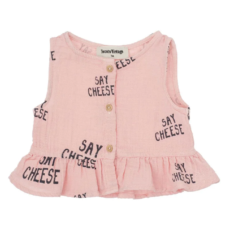 - Cat stress soothing sprayTocoto Vintage Pink Say Cheese Baby Blouse