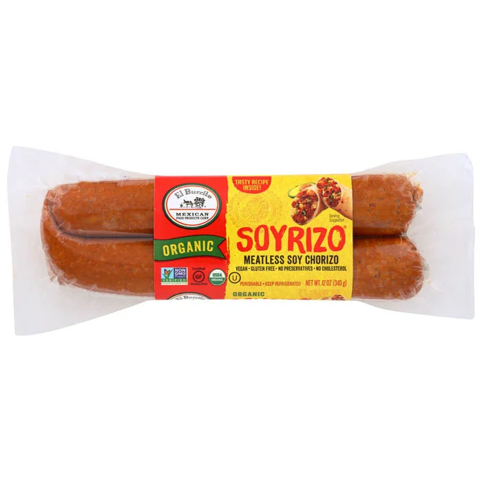 - Car dog seat beltEl Burrito - Soyrizo Meatless Soy Chorizo, 12oz