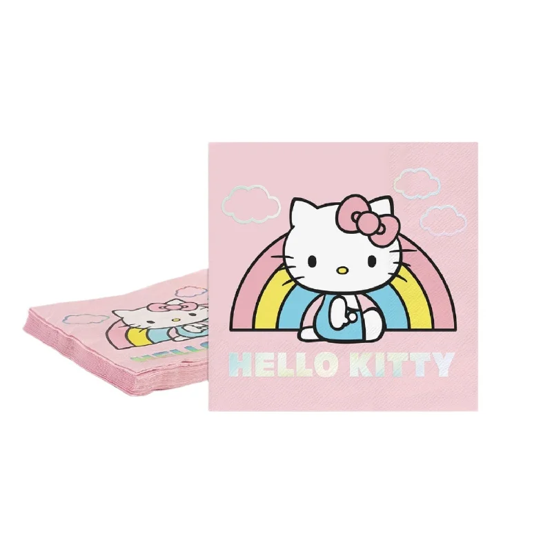 - Foldable and portable cat bagHello Kitty x Studio Oh! Rainbow Skies Luncheon Napkins