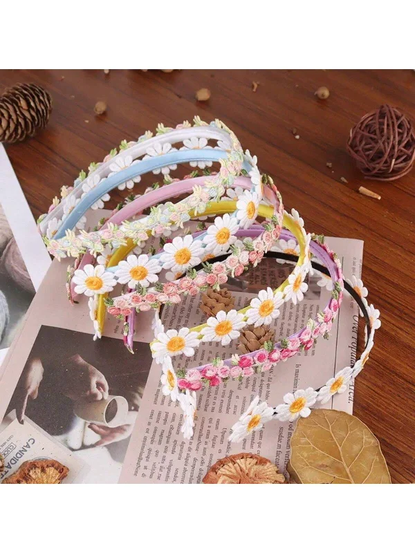 - Hamster silent running wheel to prevent chewingY2K Style Woven Ribbon Hairband With Daisy Flowers & Dopamine Macaron Color, Pink, 1pc For Summer