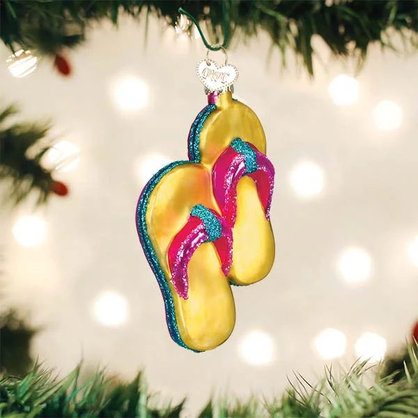 - Winter warm clothes for short-haired dogsYellow Flip-flops Ornament