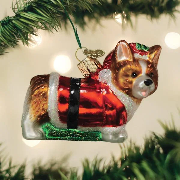 - Pregnant cat delivery room warming boxHolly Hat Corgi Puppy Ornament