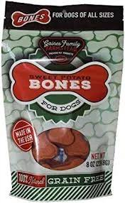 - Organic cotton dog bibsGaines Family Sweet Potato Bones Treat 8 oz.