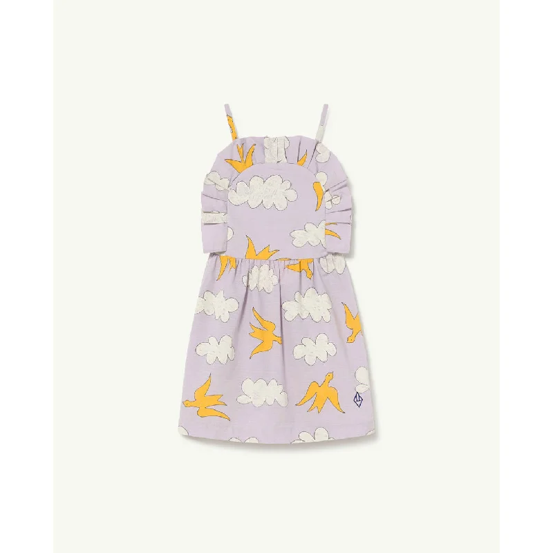 ---The Animals Observatory Lavender Dragonfly Kids Dress