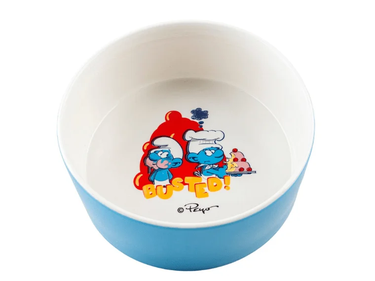 - Parrot climbing and standing wooden frameChef Smurf feeding bowl 1000ml - 16,5x16,5x7cm white/blue