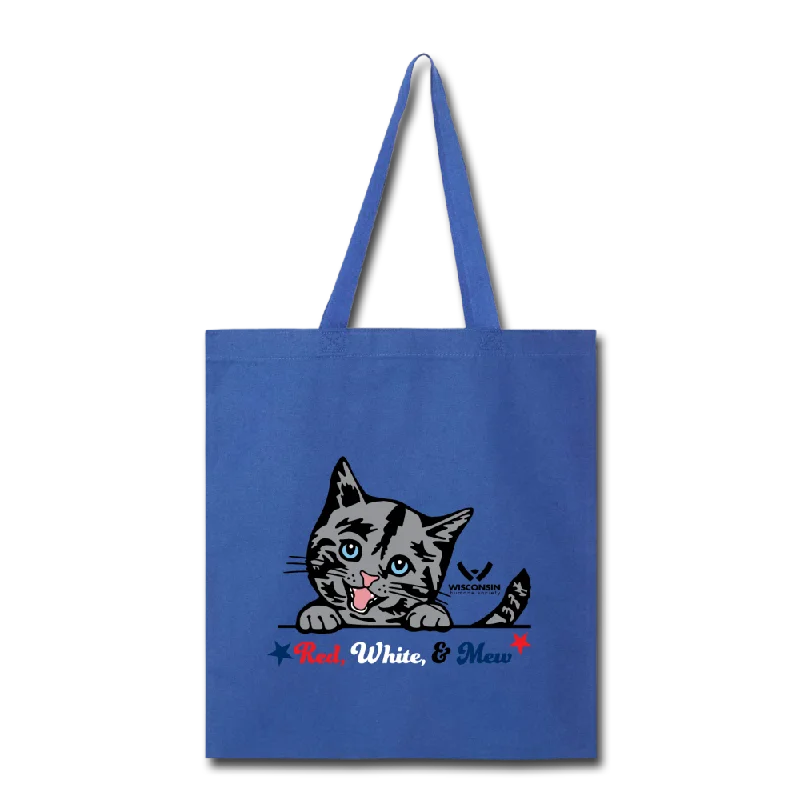 - Car dog seat beltRed White & Mew Tote Bag