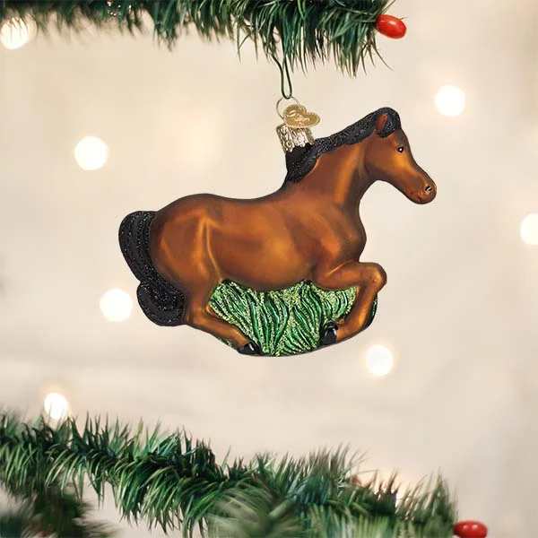 - Pregnant cat delivery room warming boxBrown Mustang Ornament