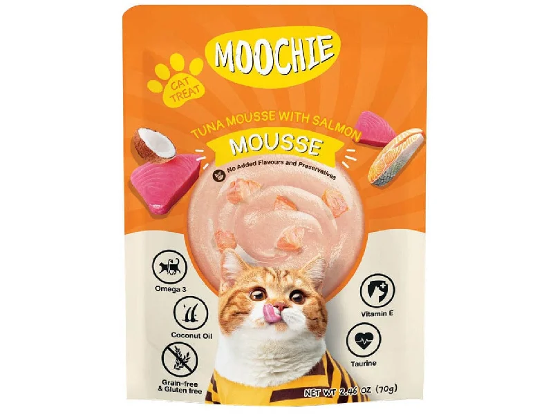 - Postoperative pet anti-licking Elizabethan collarMoochie Mousse Tuna With Salmon  70G  Pouch