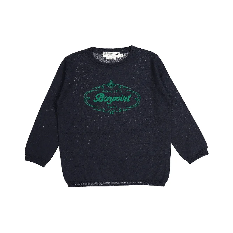 - Rabbit grass rack to prevent waste food boxBonpoint Navy Logo Alpin Pullover