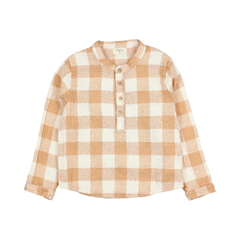 - Hamster silent running wheel to prevent chewingBuho Caramel Gingham Shirt