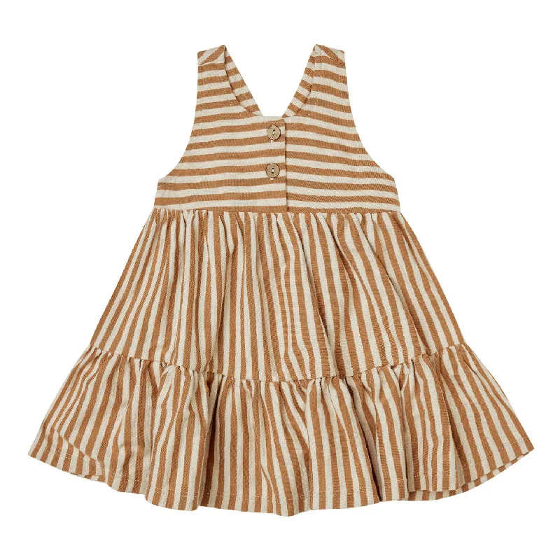 - Organic cotton dog bibsRylee and Cru Camel Stripe Ruby Swing Dress