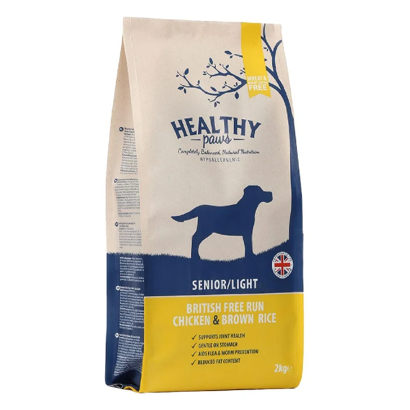 - Hypoallergenic dog foodHealthy Paws British Free Run Chicken & Brown Rice Senior/Light Dog Food 2kg