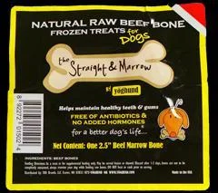  -Anti-scratch sofa protective coverYoghund The Straight & Marrow All Natural Raw Beef Bones 2.5" 8 oz