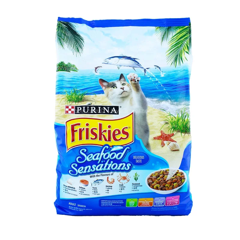  . **Functional Cat Food**  Friskies Adult Seafood Sensations 3kg