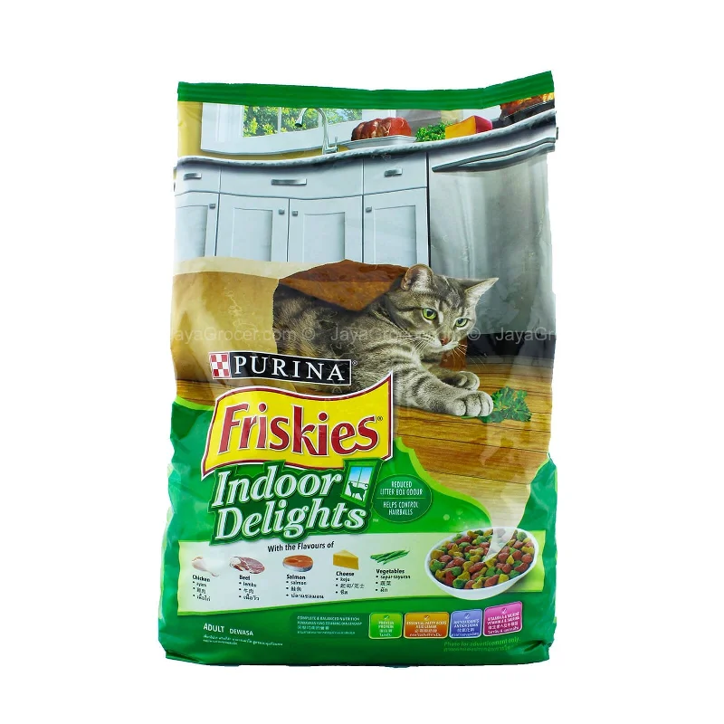    - Cat food for spayed/neutered cats  Friskies Adult Indoor Delights Hairball Control 2.8kg