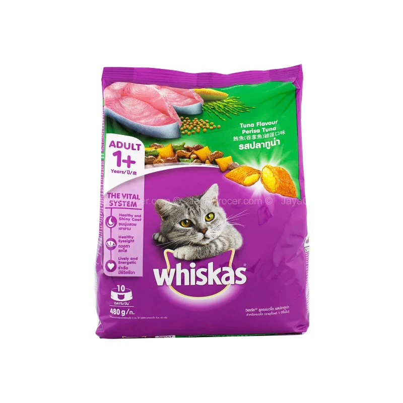    - Outdoor cat food  Whiskas Adult Cat Dry Food Tuna Flavour 480g