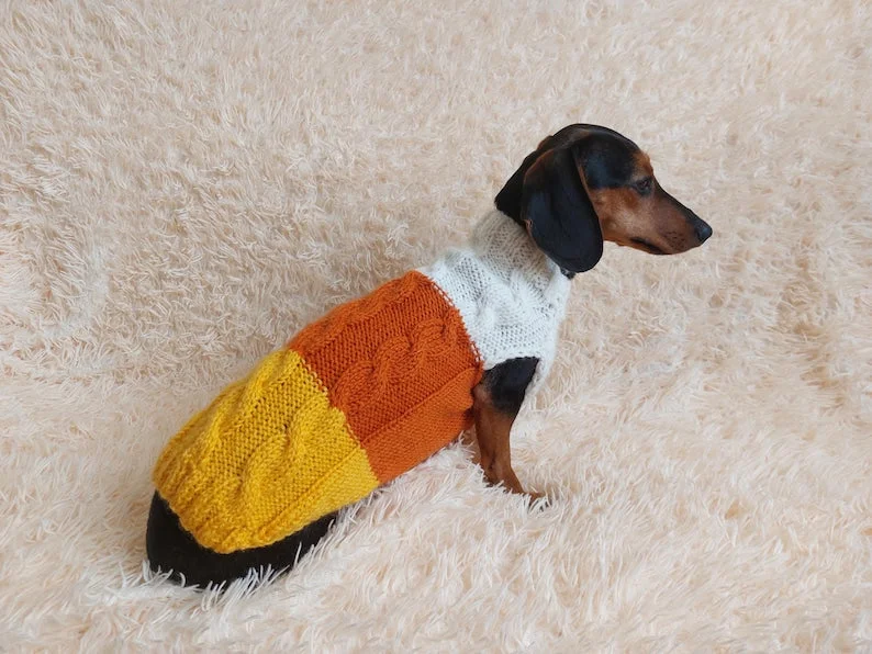 Pet anti-allergic clothesCandy Corn Pet Costumes,Dog Sweater Halloween Costumes,Candy Corn Pet Costumes,Puppy Cat Dog Halloween Sweater